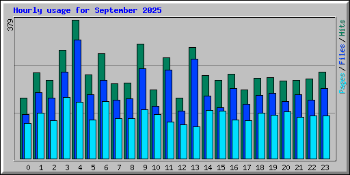 Hourly usage for September 2025