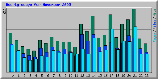 Hourly usage for November 2025