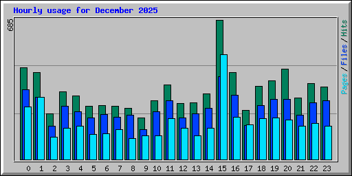 Hourly usage for December 2025